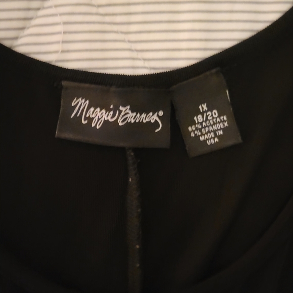 Maggie Barnes 1X (18-20) Black Dressy Tank - Picture 2 of 3